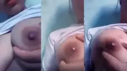 Gadis Belia Ngesek Dadanya Sampai Susunya Muncrat