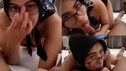 Sepongannya Bikin Klepek-klepek, Hijabnya Malah Bikin Greget!