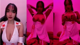 Sunflo Berubah Jadi Perawat Nakal Yang Menggoda Di Siaran Langsung