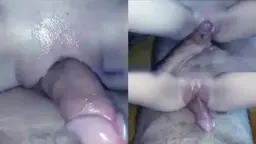 Memek Mulus Digesekin Ke Kontol, Basah Semua.